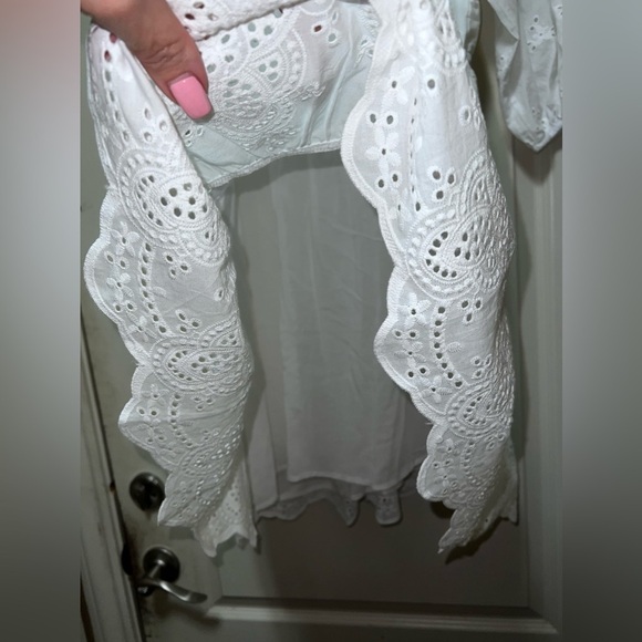 Knox Rose Bishop 3/4 sleeve eyelet dress. Worn once. - Picture 5 of 7